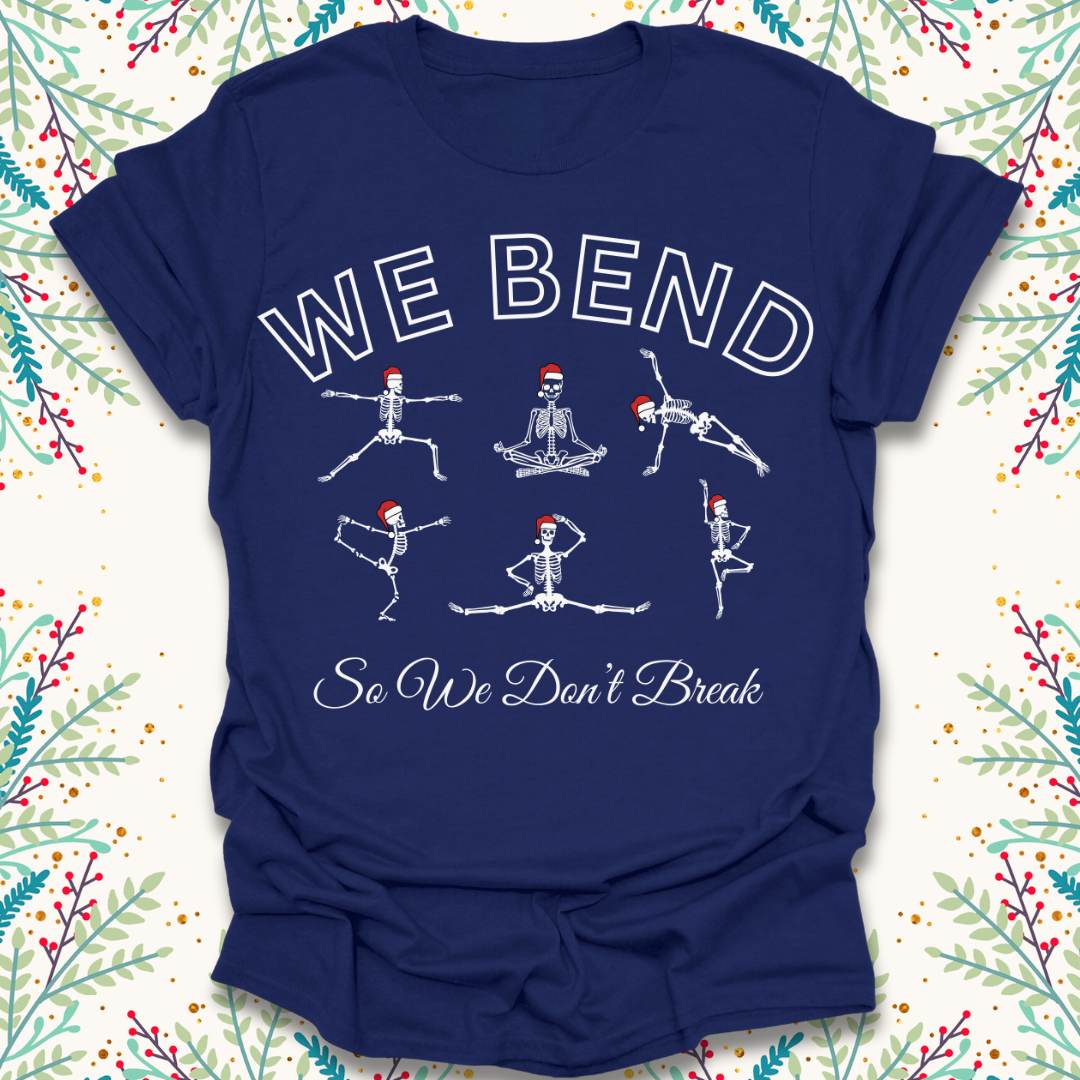 Christmas Skeletal Yoga T-Shirt