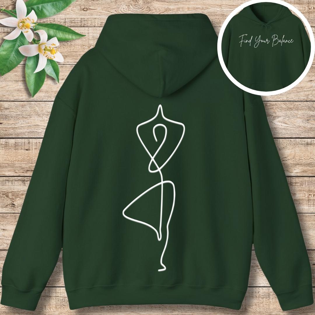 Find Your Balance  (Front and Back) Hoodie