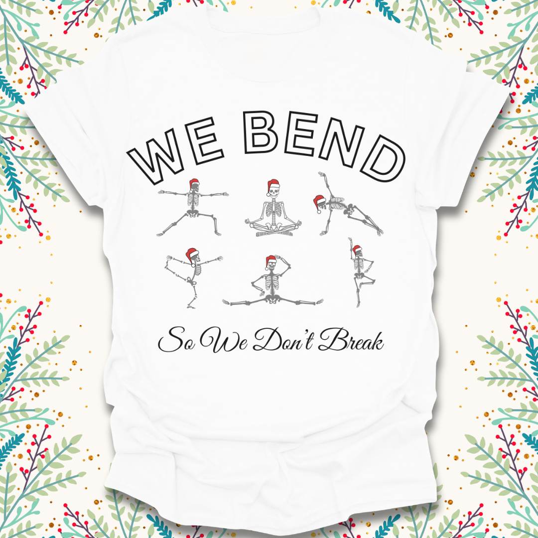 Christmas Skeletal Yoga T-Shirt