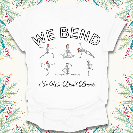 Christmas Skeletal Yoga T-Shirt
