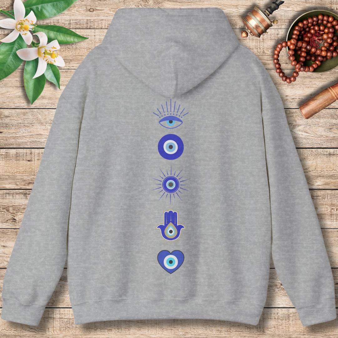 Blue Evil Eye (Back Only) Hoodie