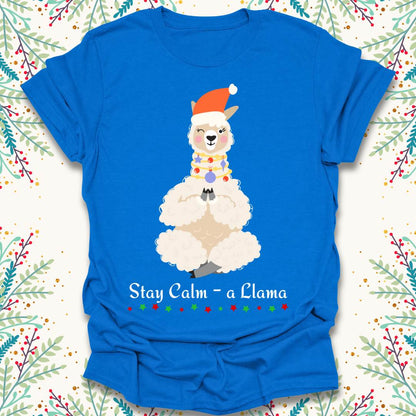 Stay Calm -a Llama Christmas T-Shirt