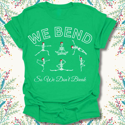 Christmas Skeletal Yoga T-Shirt