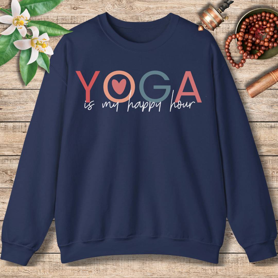 Yoga Is My Happy Hour Sweatshirt