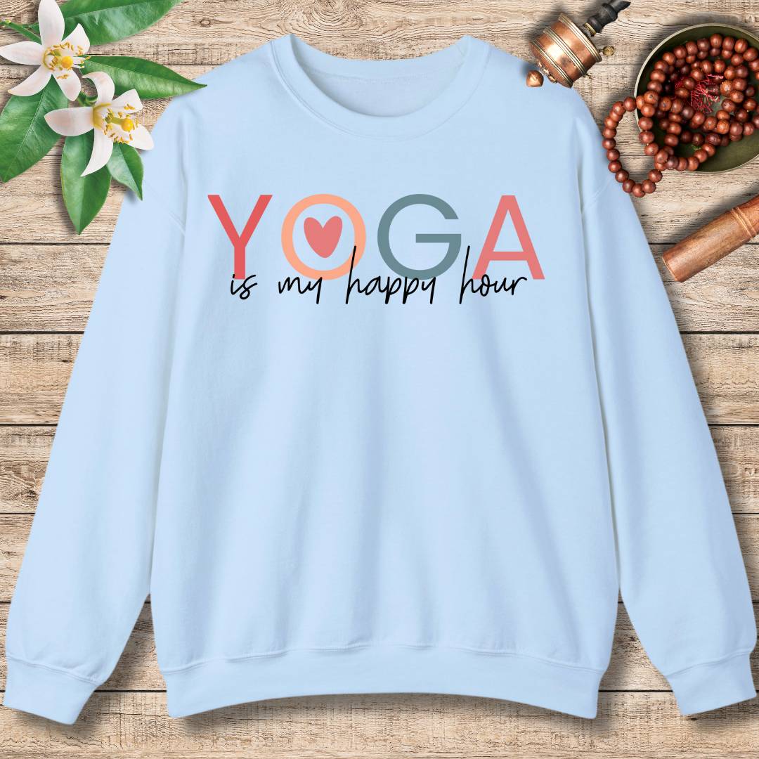 Yoga Is My Happy Hour Sweatshirt