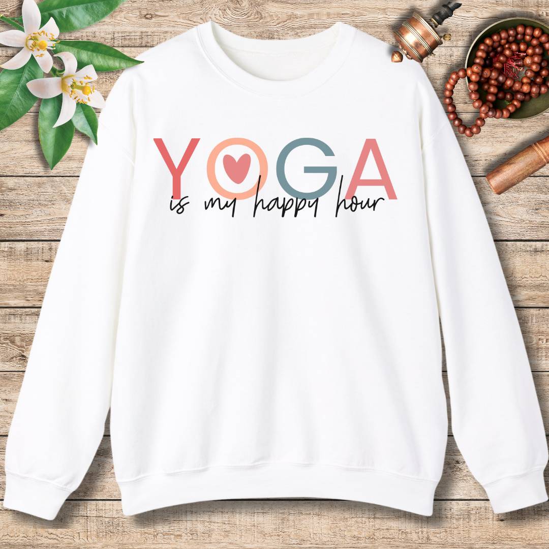 Yoga Is My Happy Hour Sweatshirt