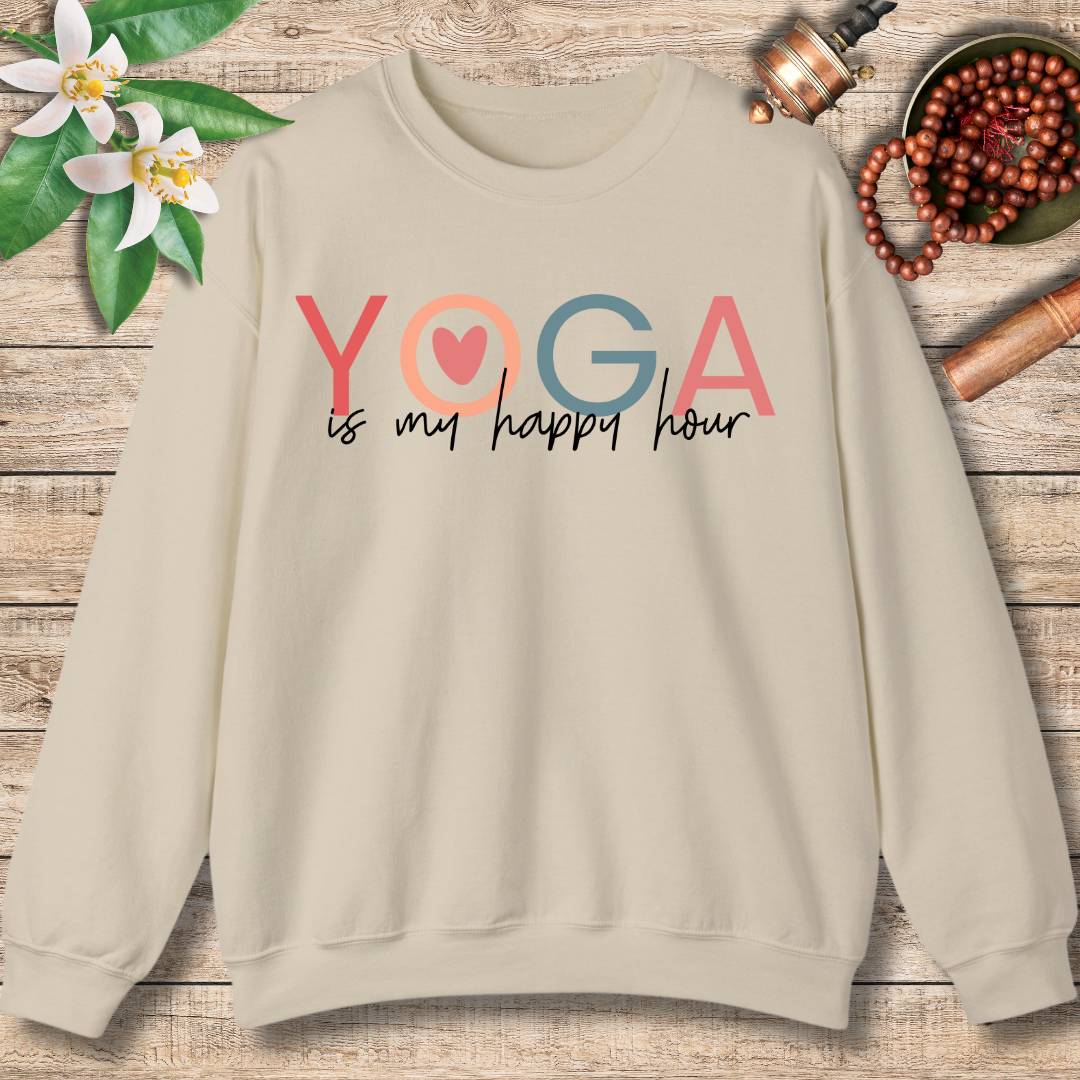 Yoga Is My Happy Hour Sweatshirt