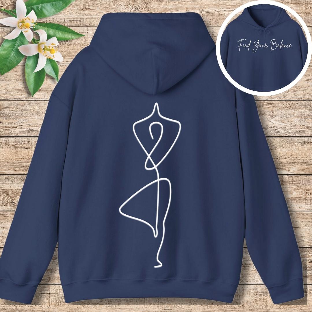 Find Your Balance  (Front and Back) Hoodie