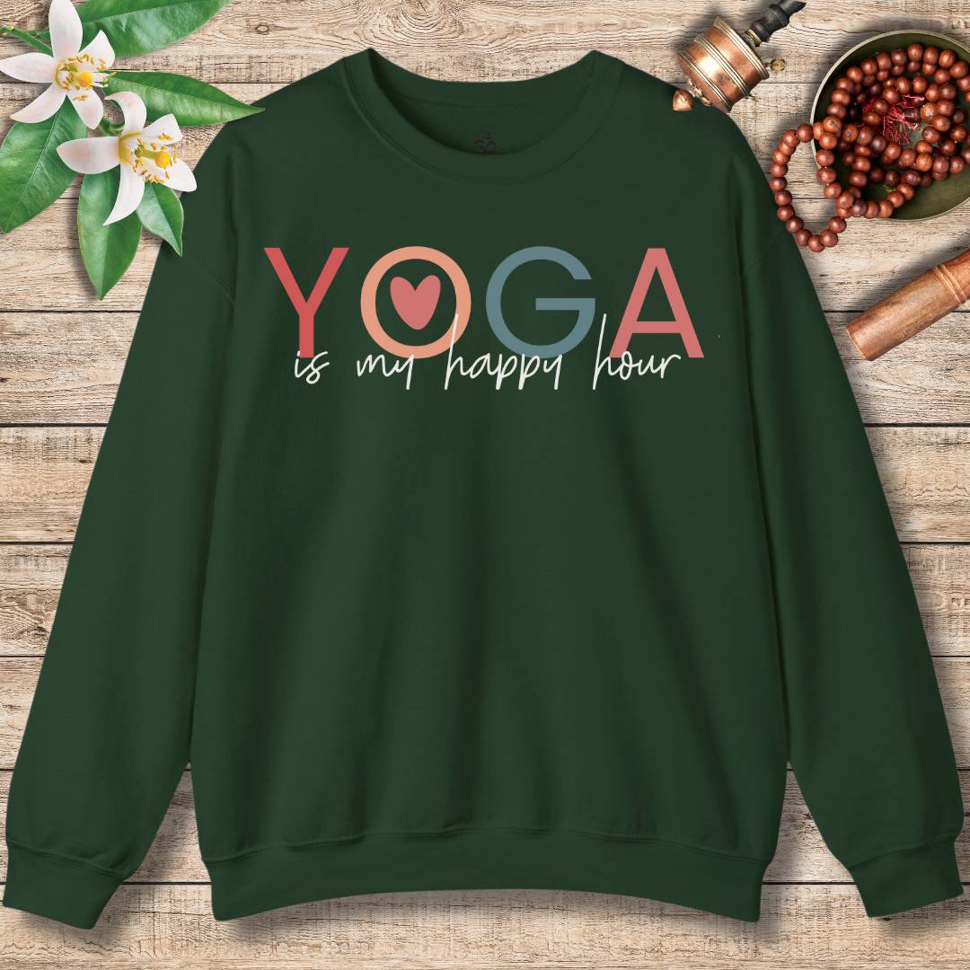 Yoga Is My Happy Hour Sweatshirt