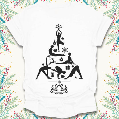 Tree of Yoga Cheer Christmas T-Shirt