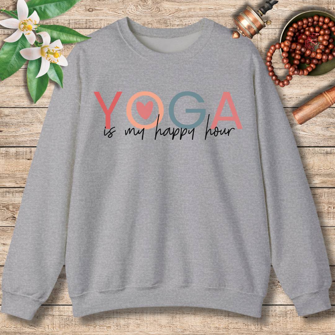 Yoga Is My Happy Hour Sweatshirt