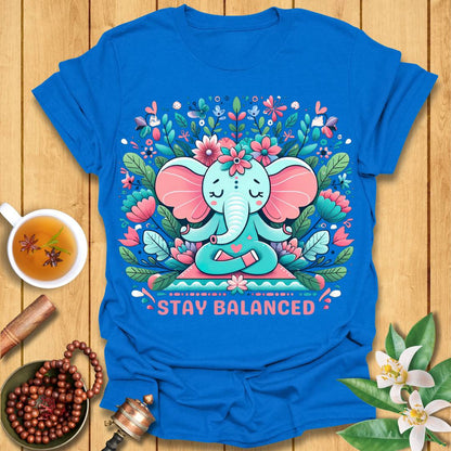 Mindful Elephant – 'Stay Balanced' T-Shirt