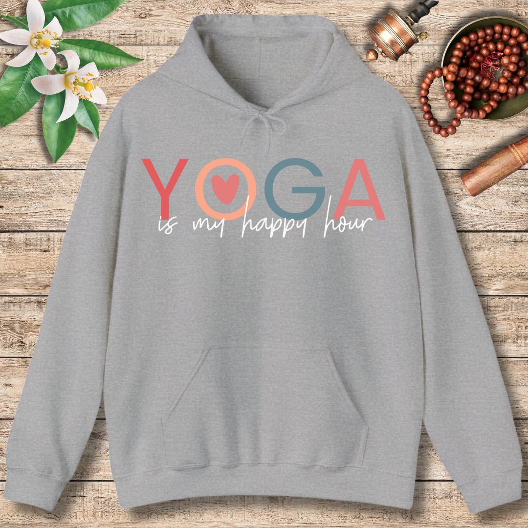 Yoga Is My Happy Hour (Front Only) Hoodie