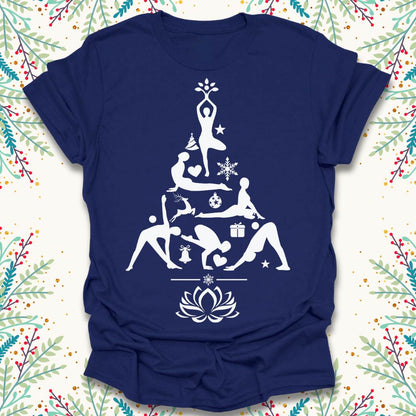Tree of Yoga Cheer Christmas T-Shirt