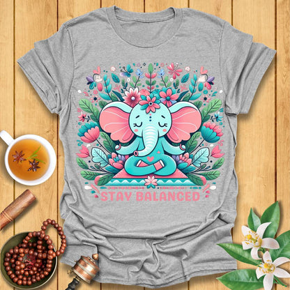 Mindful Elephant – 'Stay Balanced' T-Shirt