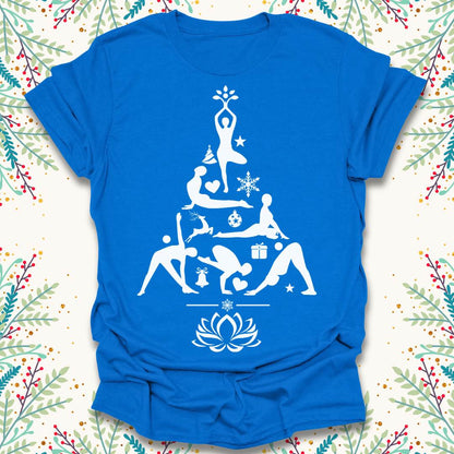 Tree of Yoga Cheer Christmas T-Shirt