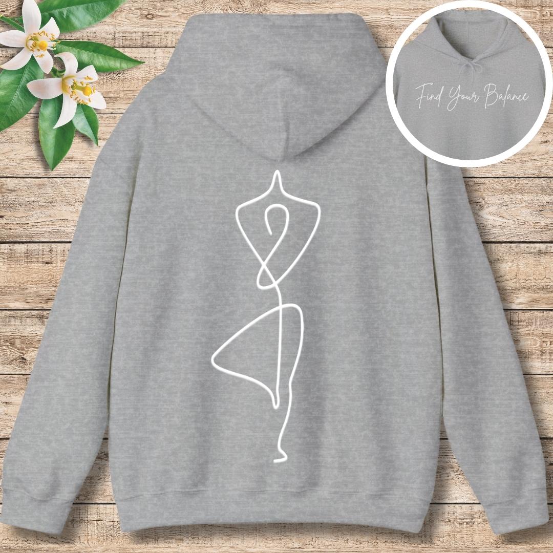 Find Your Balance  (Front and Back) Hoodie